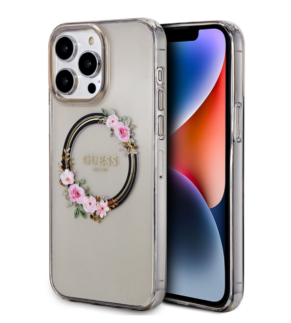 Ümbris Guess GUHMP13XHFWFCK MagSafe Flowers iPhone 13 Pro Max