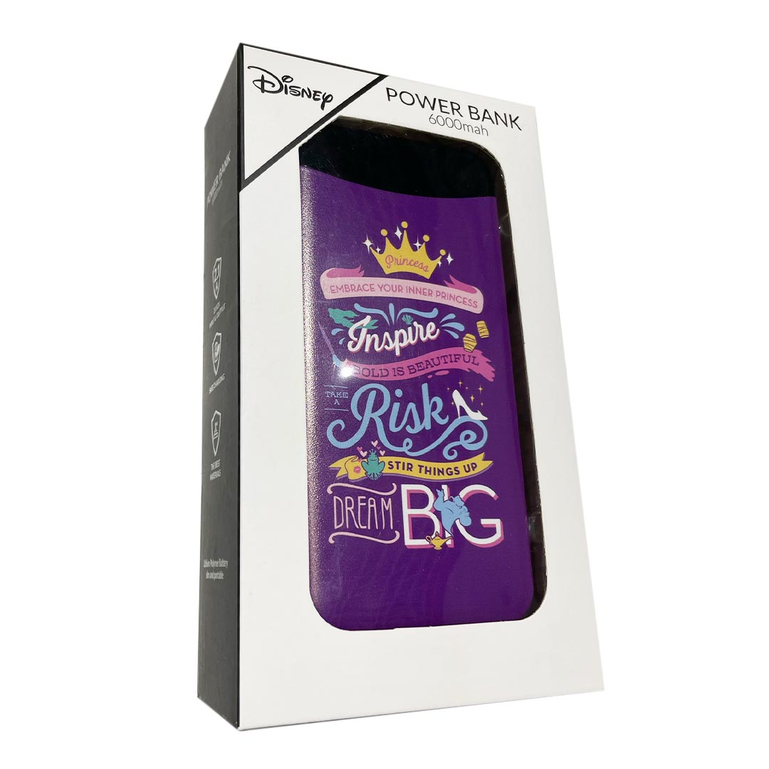 Power Bank Disney 2.1A 6000 mAh (lilla/princess 002)