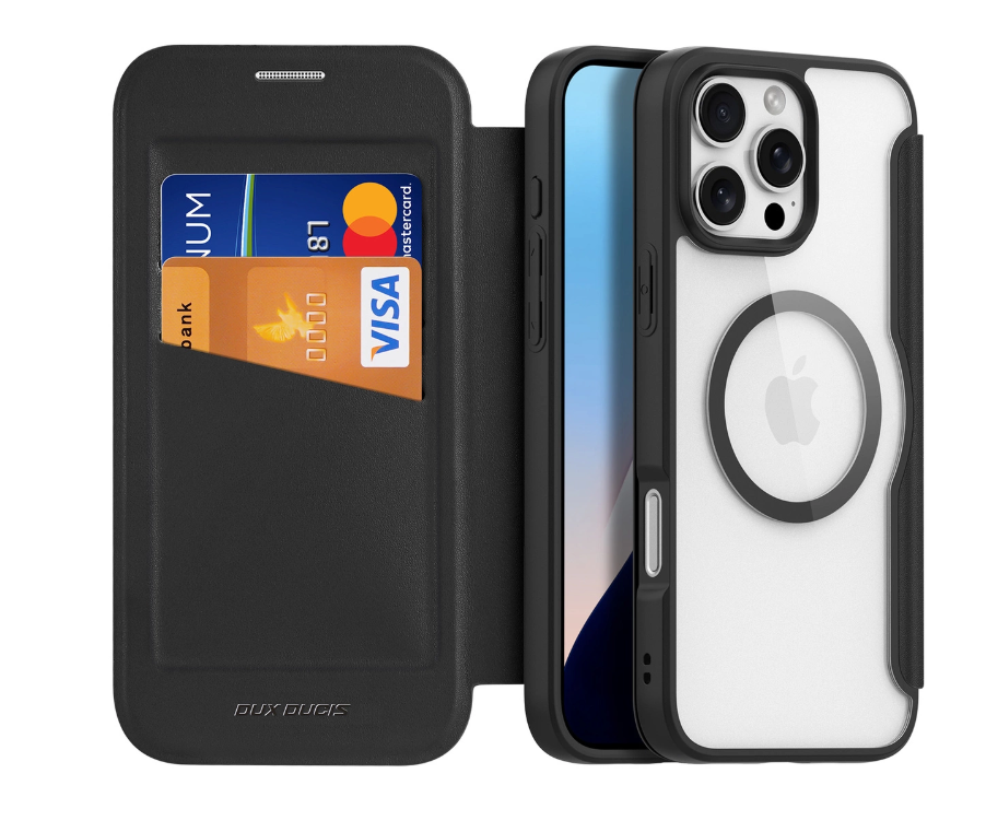 Ümbris kaanega Dux Ducis Skin X Pro iPhone 16 Pro (must)