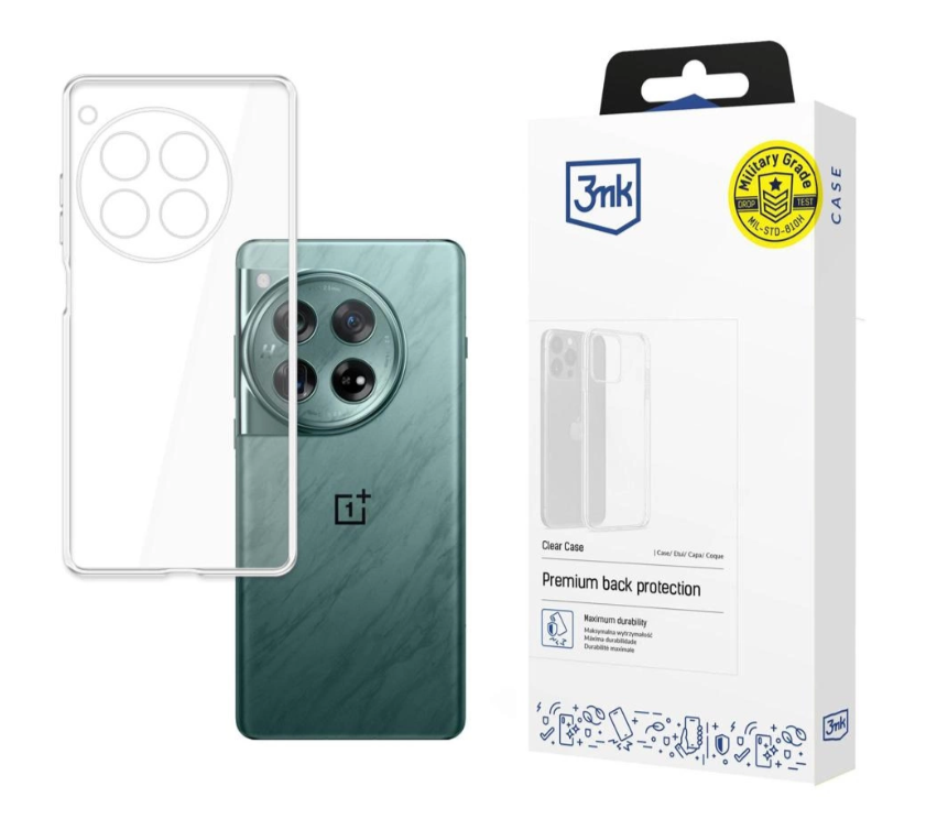 Silikoon 3MK Clear Case OnePlus 12 (läbipaistev)