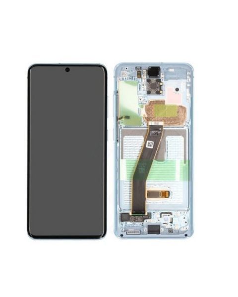 Varuosa LCD Samsung Galaxy S20/G981F koos raamiga service pack (Cloud Blue)