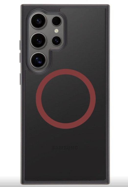 Ümbris Superstealth MagSafe Samsung S24 Ultra (punane/must)
