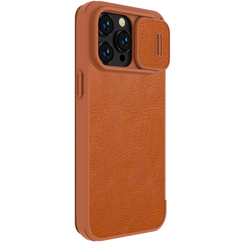 Ümbris Nillkin Qin Pro Leather iPhone 14 (pruun)