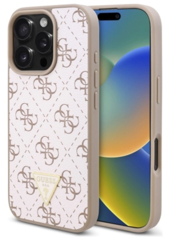 Guess Ümbris GUHCP16LPG4GPH PU Leather iPhone 16 Pro (valge)