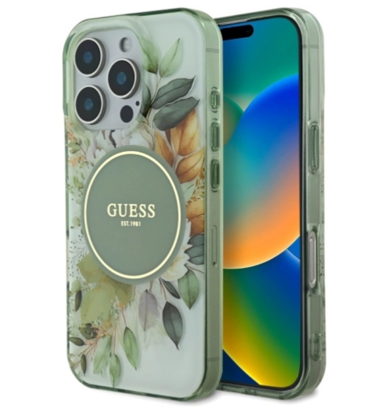 Guess Magsafe Ümbris GUHMP16XHFWBDCEN iPhone 16 Pro Max (roheline)
