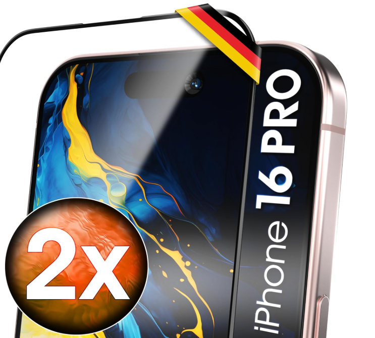 Kaitseklaas UTECTION 2 x Full Glue iPhone 16 Pro (must)