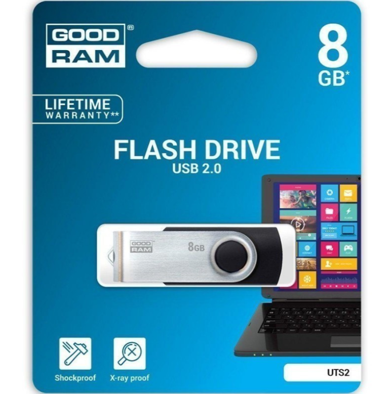 Mälupulk Goodram UTS2 8GB USB 2.0 (hõbedane)