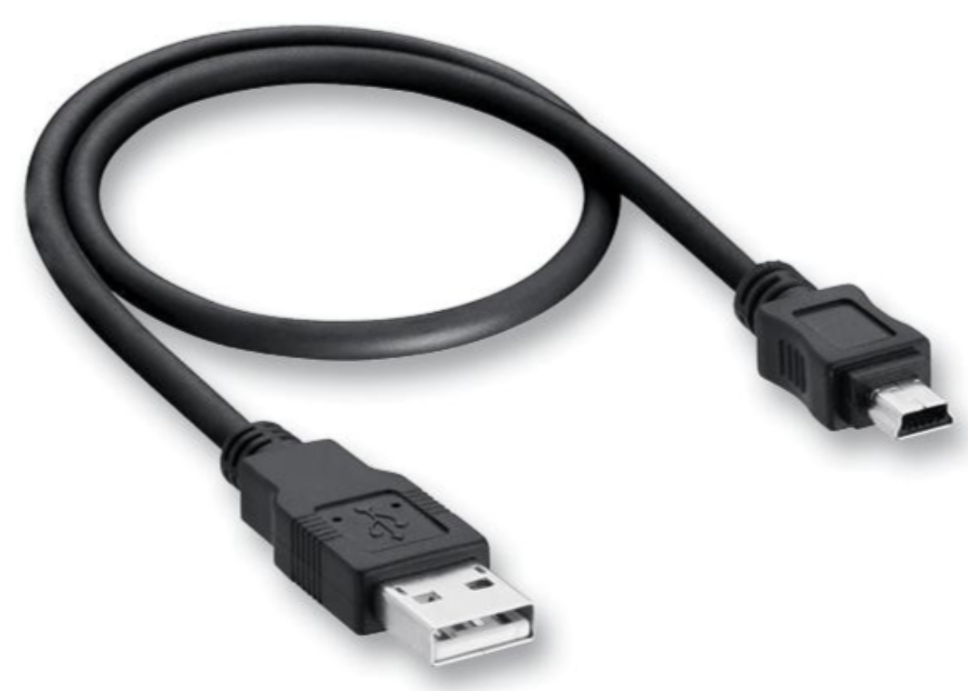 Mini USB juhe, 1M (must)