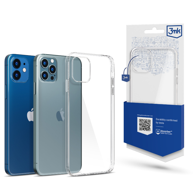 Silikoon 3mk Clear Case 1,2mm Apple iPhone 12/ 12 Pro (läbipaistev)
