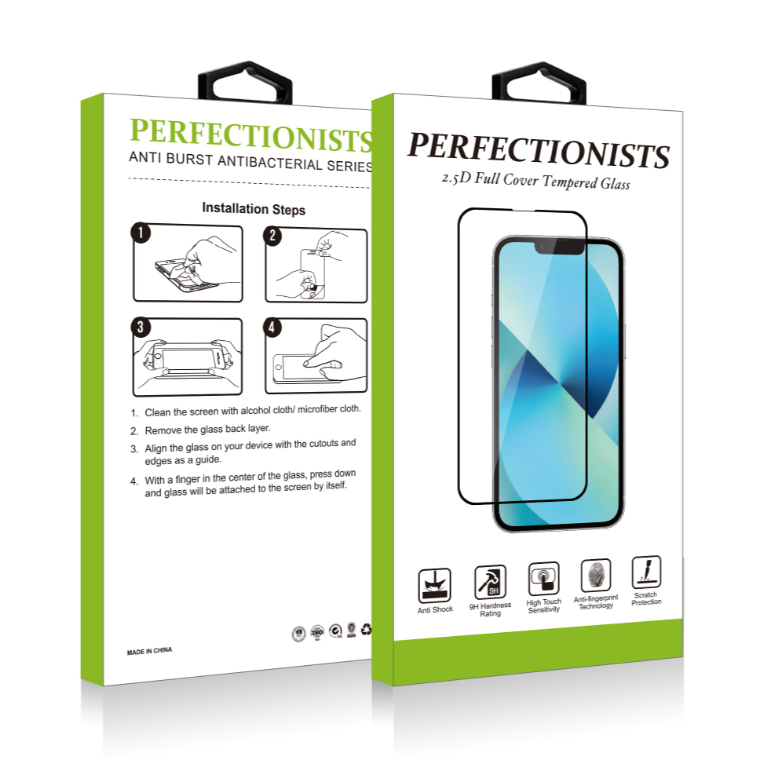 Kaitseklaas 2.5D Perfectionists iPhone 14 Pro Max / 15 Plus (valge)