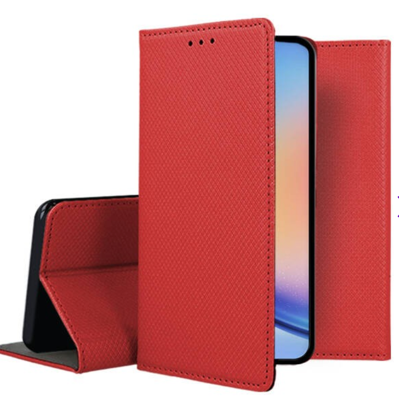 Ümbris kaanega Smart Magnet Samsung A556 A55 5G (punane)