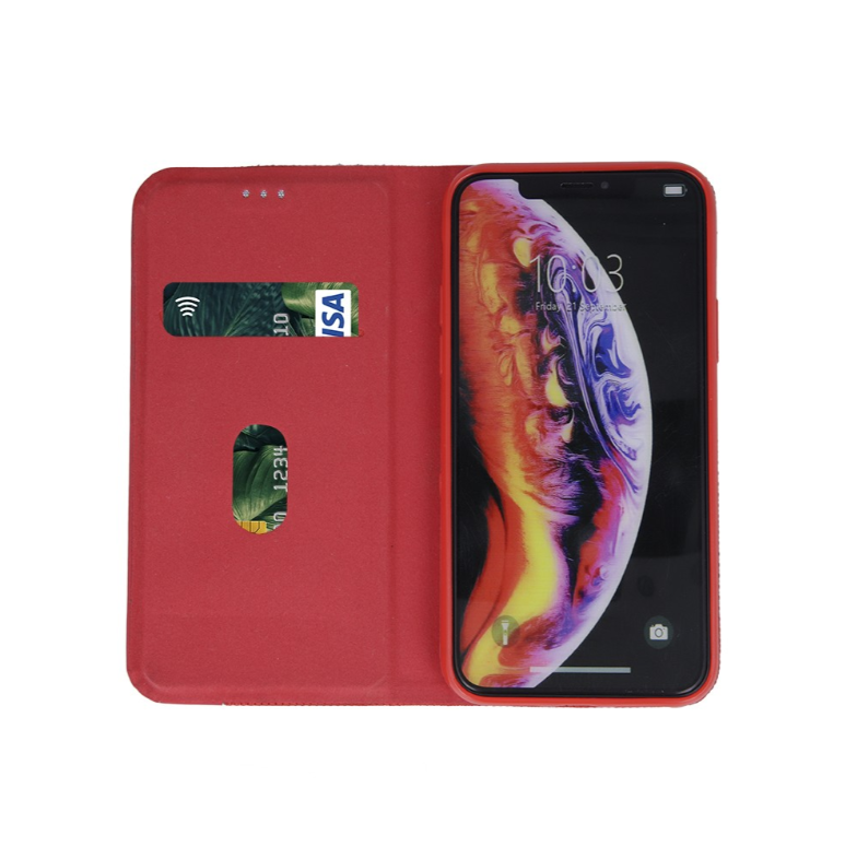 Ümbris kaanega Smart Senso Samsung G990 S21 FE 5G (punane)