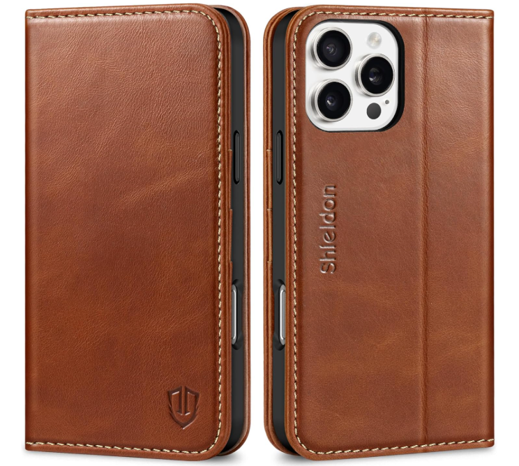 Ümbris kaanega Shieldon iPhone 15 (pruun)