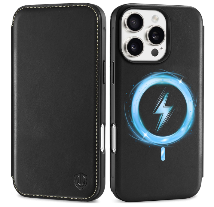 Ümbris kaanega Shieldon II MagSafe iPhone 16 Pro (must)