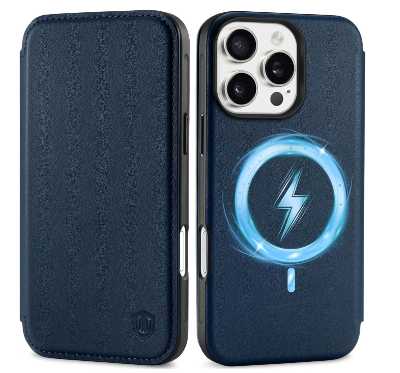 Ümbris kaanega Shieldon II Magsafe iPhone 16 Pro (sinine)