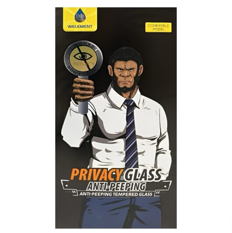 Kaitseklaas "Mr. Monkey Anti-Static Privacy" Full Glue Samsung S25 Ultra (must)