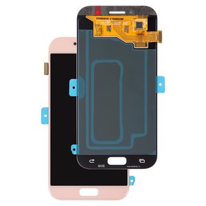 Varuosa LCD ekraan Samsung Galaxy A5 2017/A520 originaal roosa (service pack)