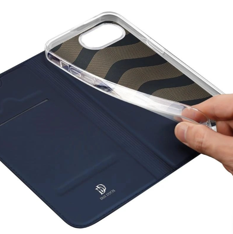 Ümbris kaanega Dux Ducis Skin Pro iPhone 16e (tumesinine)