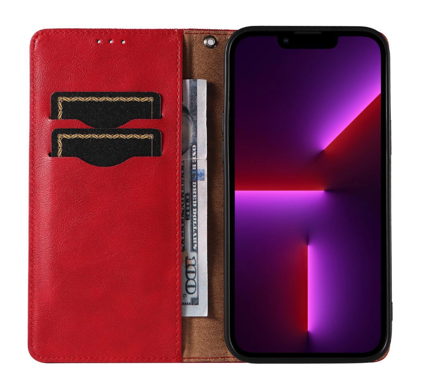 Ümbris kaanega Pouch Wallet iPhone 14 Pro (punane)