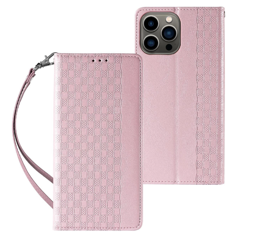 Ümbris kaanega Pouch Wallet iPhone 13 Pro (roosa)