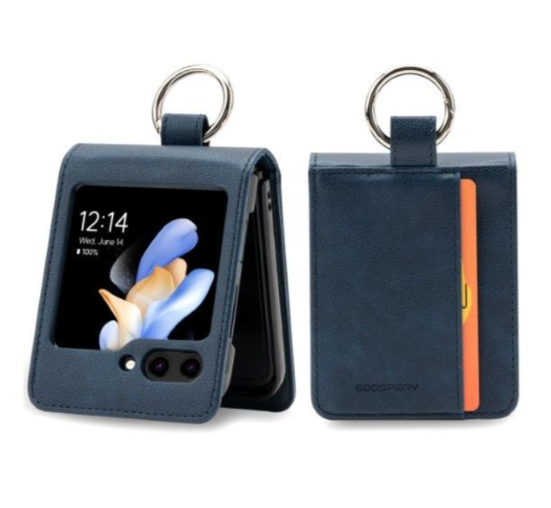 Clear Ümbris Mercury Basic Diary Samsung F741 Z Flip 6 (tumesinine)