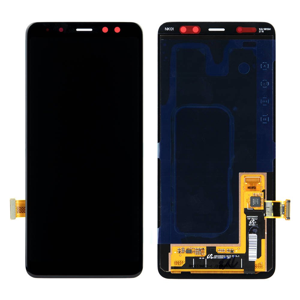 Varuosa LCD ekraan Samsung Galaxy A8 2018/A530 originaal must (service pack)