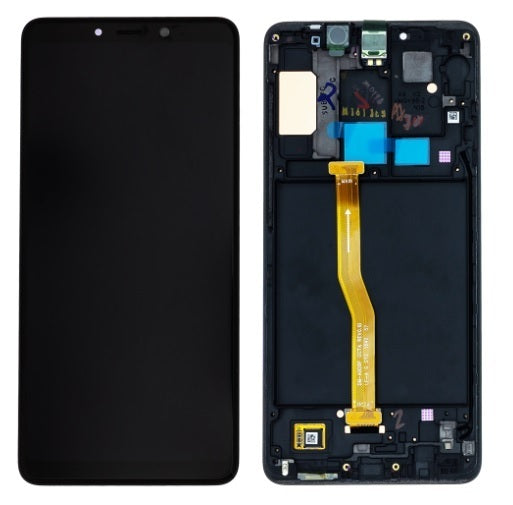 Varuosa LCD ekraan raamiga Samsung Galaxy A9 2018/A920F originaal must (service pack)