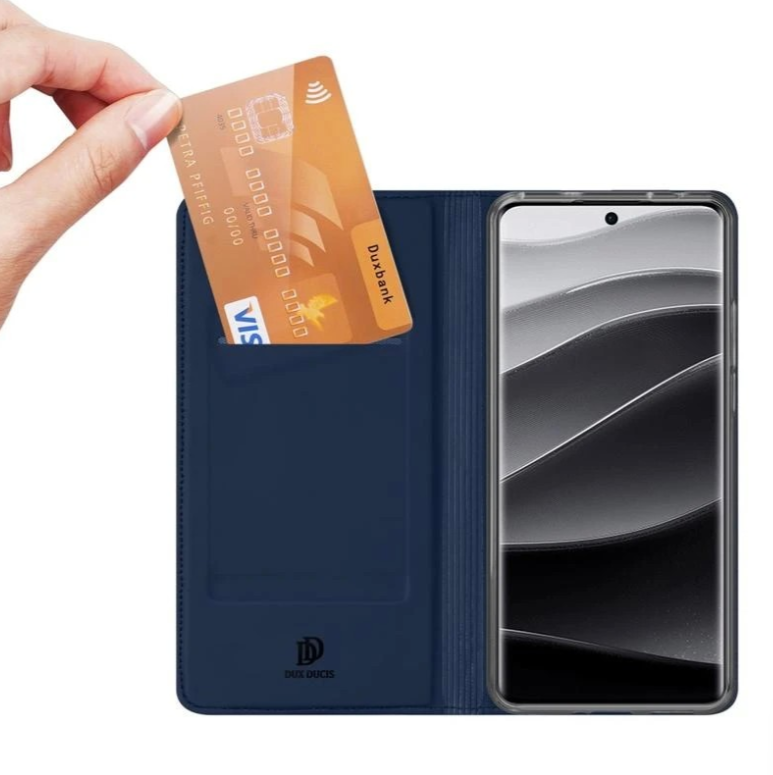 Ümbris kaanega Dux Ducis Skin Pro Xiaomi Redmi Note 14 Pro 5G/ Poco X7 (tumesinine)