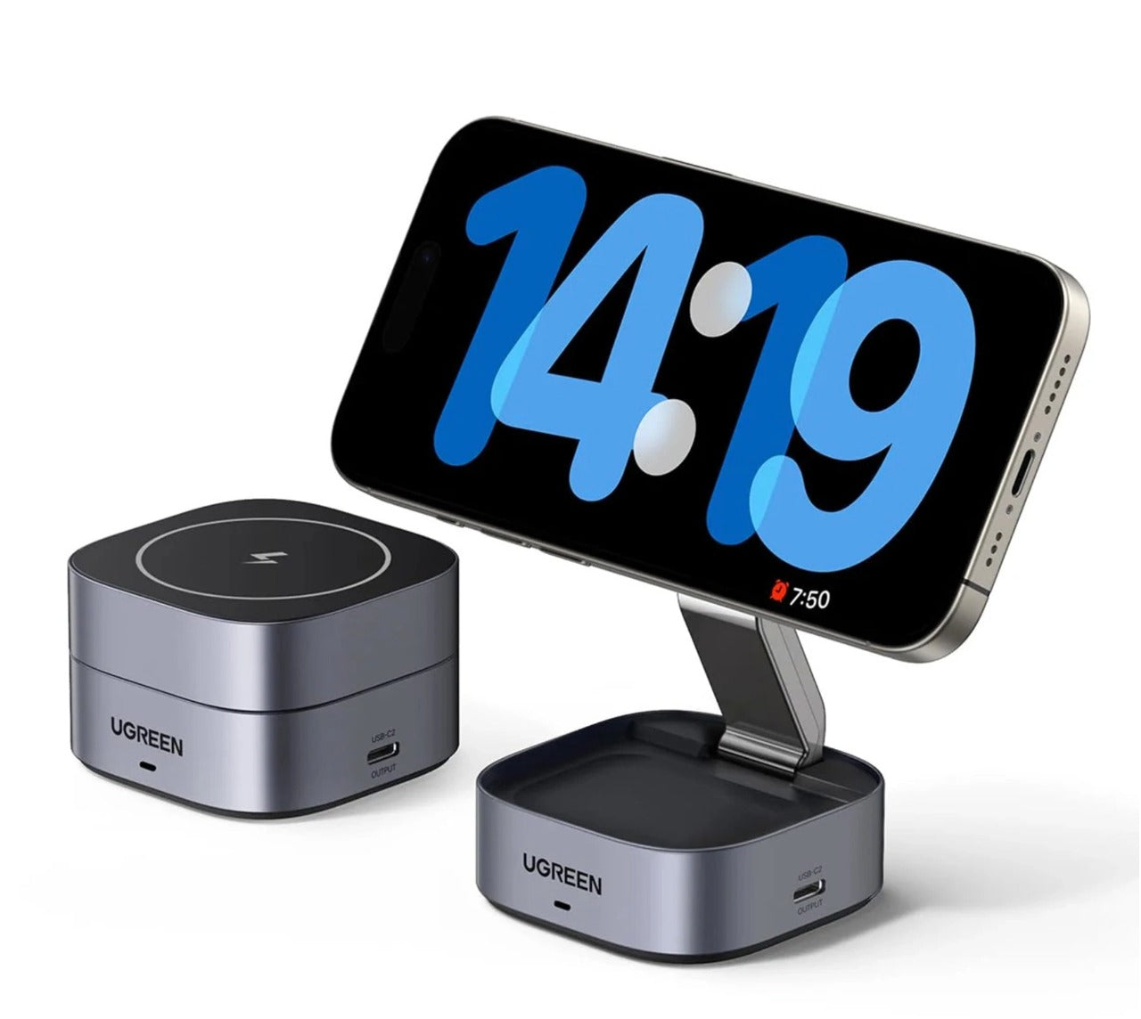 Juhtmevaba laadija UGREEN W526 3in1 Apple (hall)