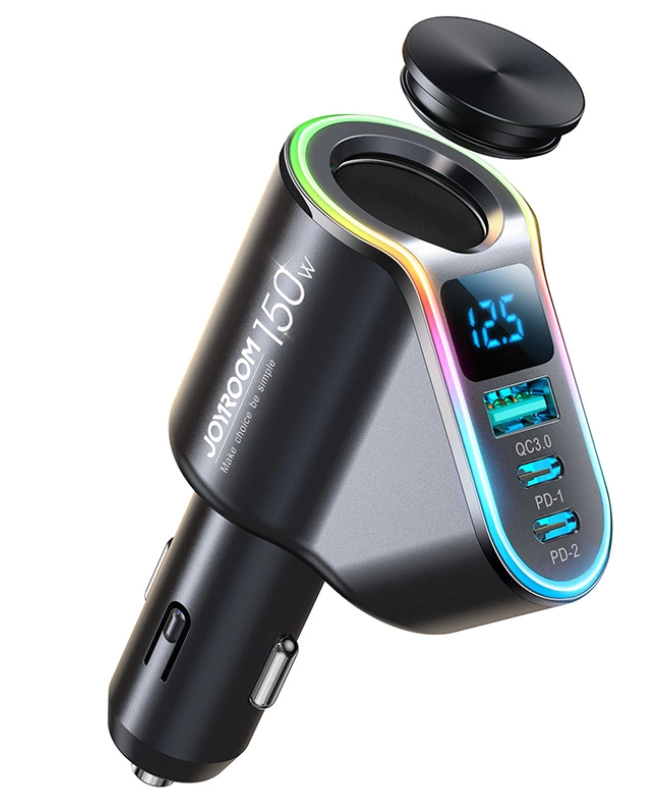 Bluetooth Transmitter Joyroom JR-CL21 2хType-C/ USB-A QC3.0, PD 150W (must)