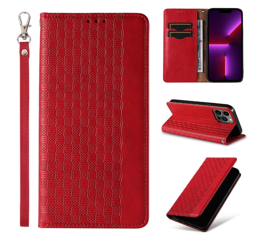 Ümbris kaanega Pouch Wallet iPhone 13 Pro (punane)