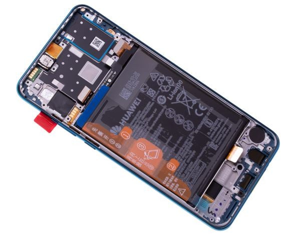 Varuosa Huawei P30 lite 48MP LCD ekraan raamiga+aku Peacock Blue (service pack)