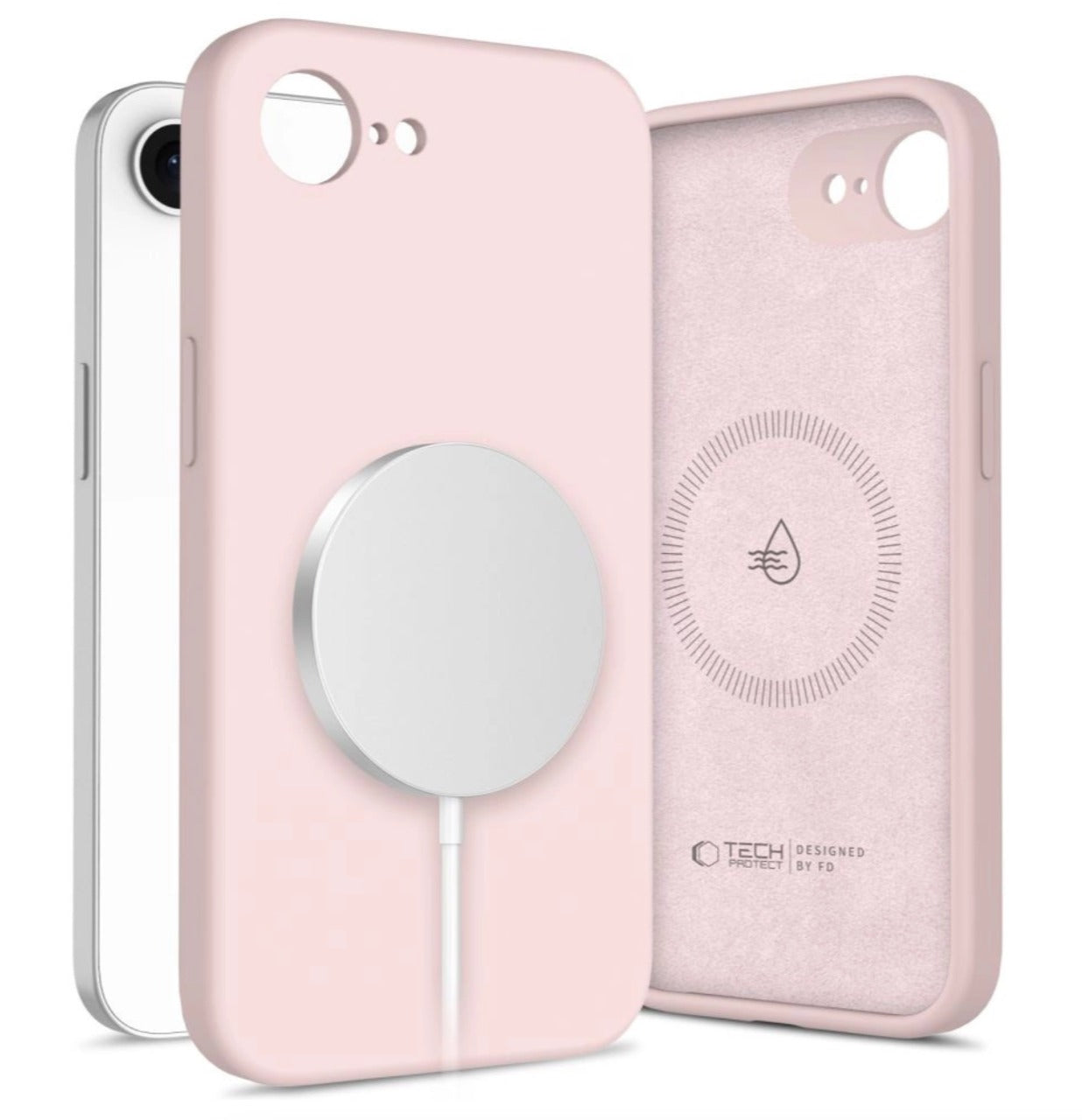 Silikoon Tech-Protect MagSafe iPhone 16e (roosa)