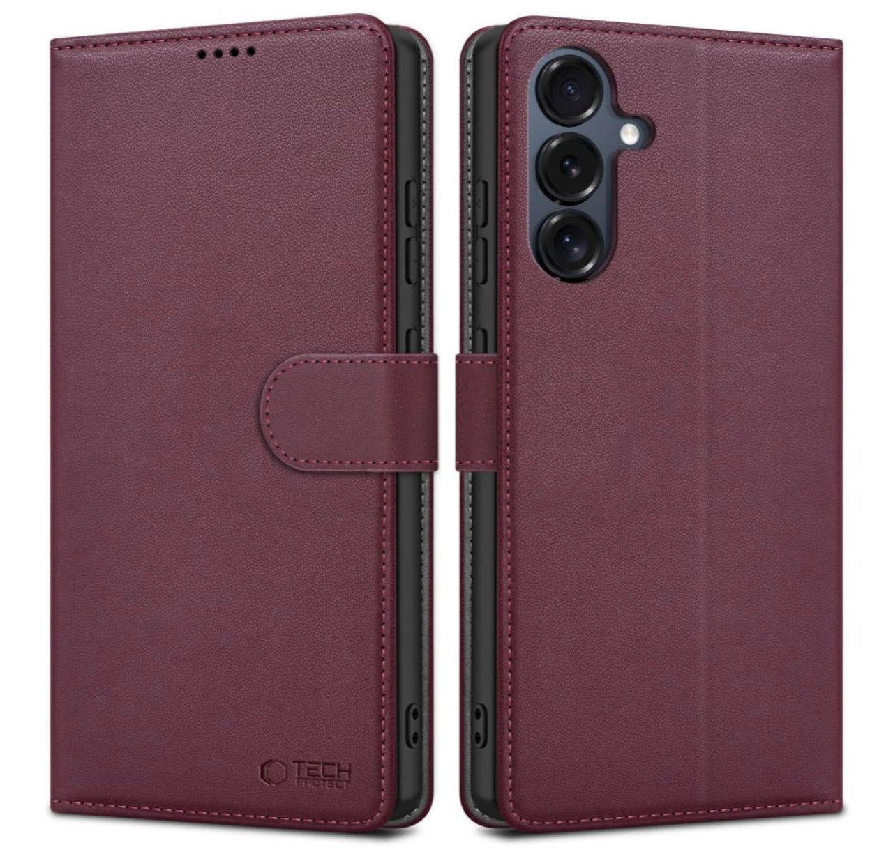 Ümbris Tech-Protect Wallet Samsung Galaxy A16 4G / A16 5G (viinamari)
