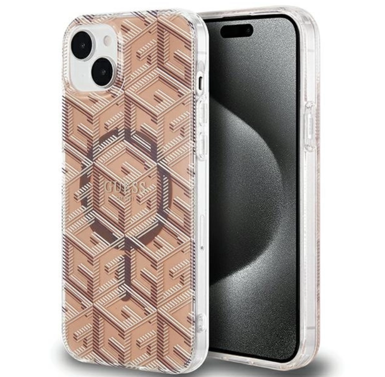 Ümbris Guess IML GCube MagSafe iPhone 15 (roosa)