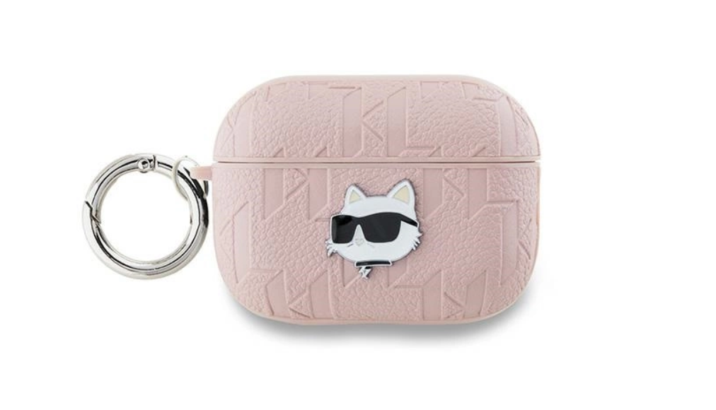 Ümbris Karl Lagerfeld Monogram Choupette Head AirPods Pro 2 (roosa)