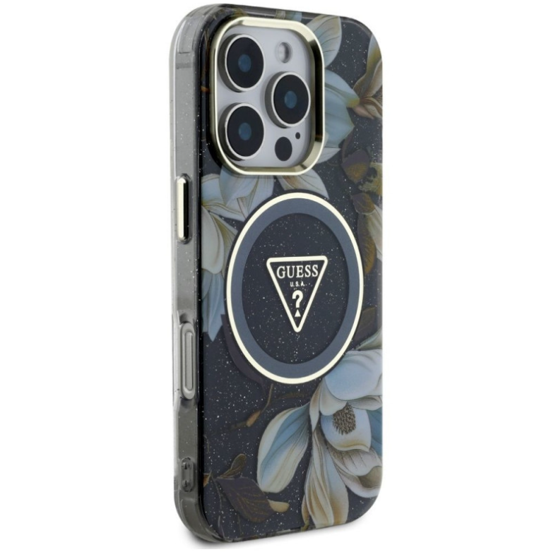 Guess ümbris Magsafe GUHMP16LHFLPEDK iPhone 16 Pro (must)