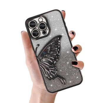 Silikoon Butterfly Water Case iPhone 12 (liblikas/must)