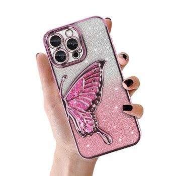 Silikoon Butterfly Water Case iPhone 12 (liblikas/roosa)