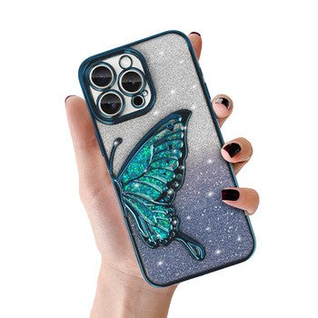 Silikoon Butterfly Water Case iPhone 16 Pro Max (liblikas/sinine)