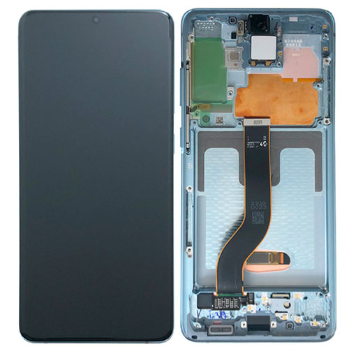 Varuosa LCD Samsung Galaxy S20 Plus /G985F koos raamiga service pack (Cloud Blue)