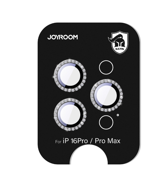 Kaitseklaas Joyroom JR-MFY0307 Rhinestones tagakaamerale iPhone 16 Pro/ 16 Pro Max (must)
