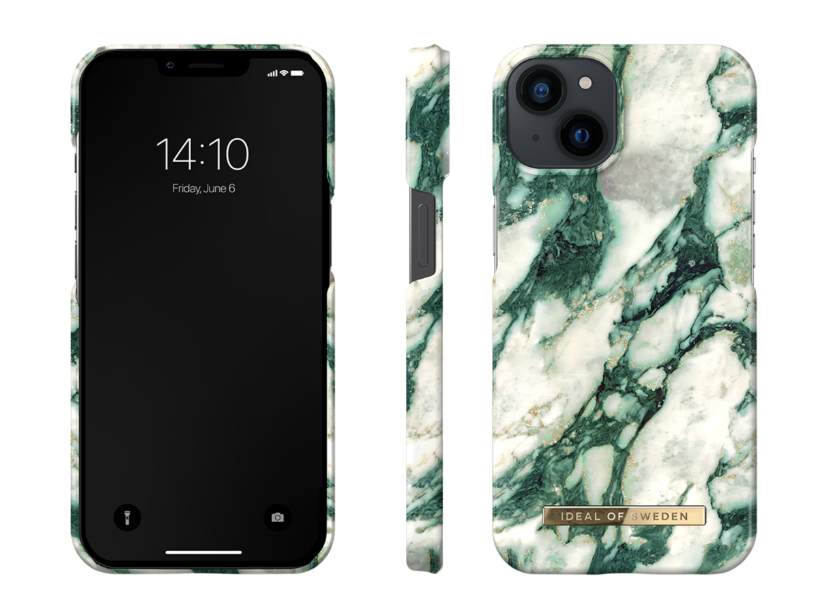 Ümbris Ideal of Sweden iPhone 13/ iPhone 14 (roheline/ marmor)