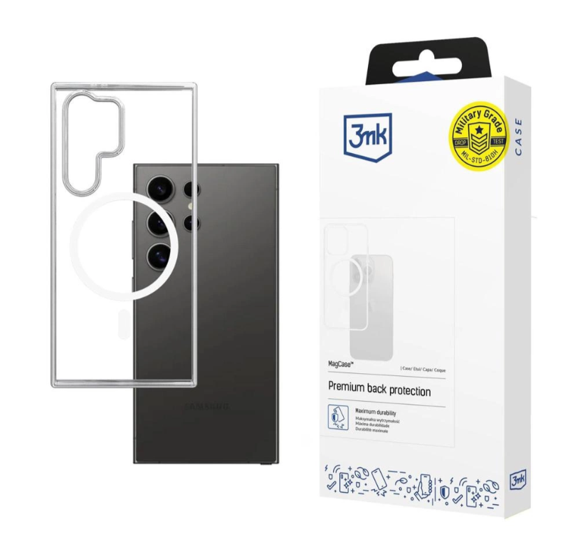 Silikoon 3MK Clear MagCase Samsung S23 Ultra (läbipaistev)