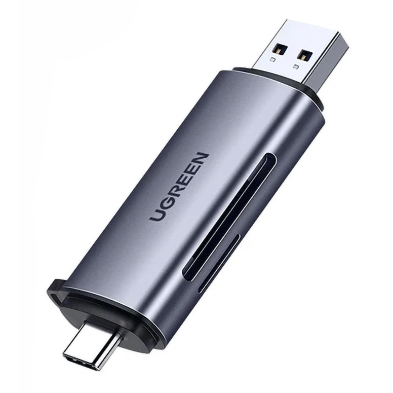 Adapter Ugreen CM185 USB-A 3.0 / USB-C 3.1 to TF / SD