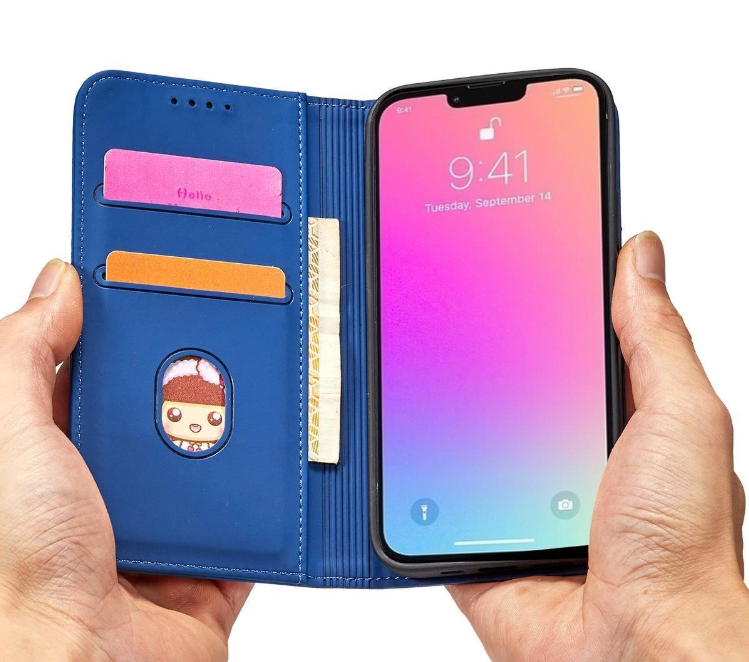 Ümbris kaanega Pouch Card Wallet Samsung S23 Ultra (sinine)