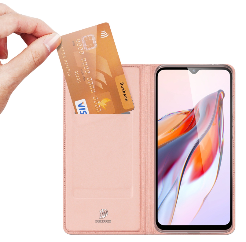 Ümbris kaanega Dux Ducis "Skin Pro" Xiaomi Redmi 11A / 12C / Poco C55 (roosa-kuld)