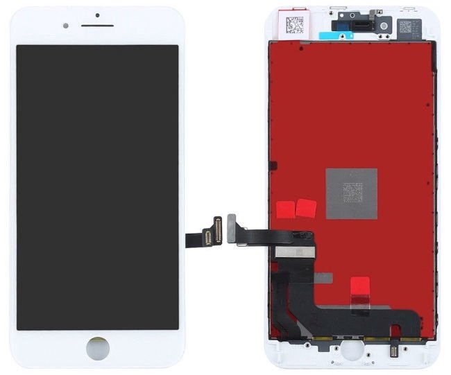 Varuosa LCD ekraan Iphone 8 Plus valge (Refurbished)