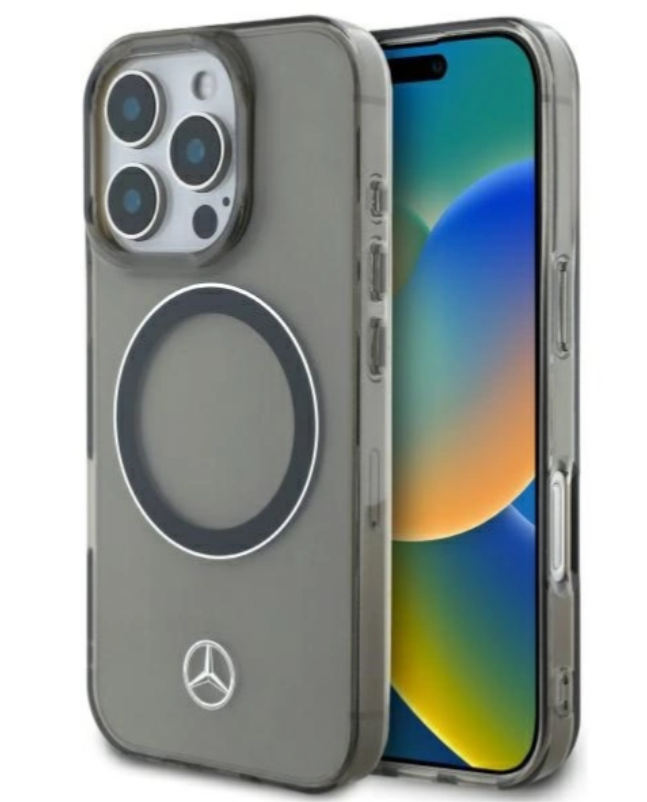 Mercedes Ümbris MEHMP16X23HUOSK Silver Ring MagSafe iPhone 16 Pro Max (must)