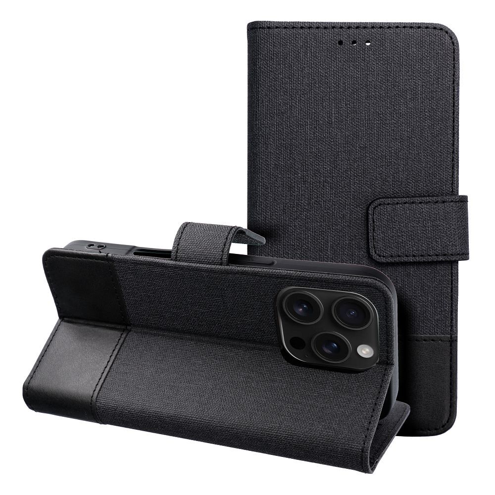 Ümbris kaanega GOMMA Book Samsung A26 (must/hall)